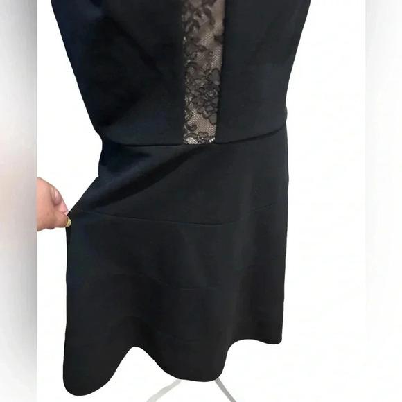 Betsey Johnson Tiered Black Dress Floral Pattern Lace Size 12 - Picture 11 of 15